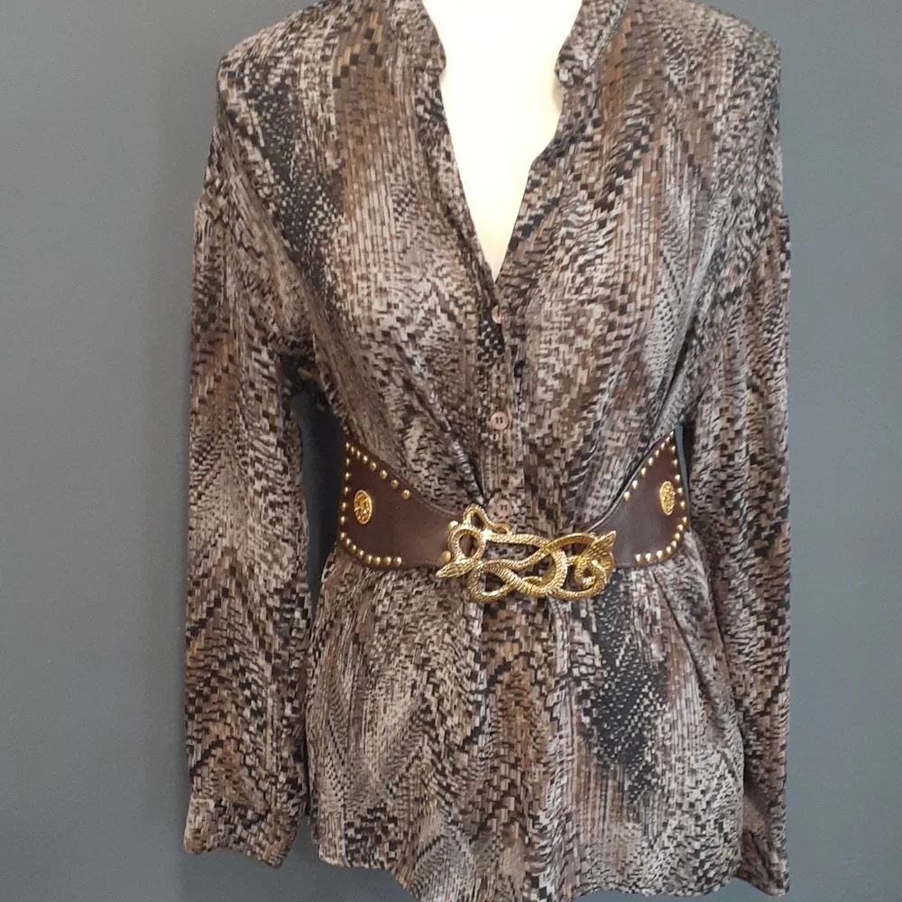 Vtg.Kut from the kloth button up top blouse sz small - Picture 3 of 11